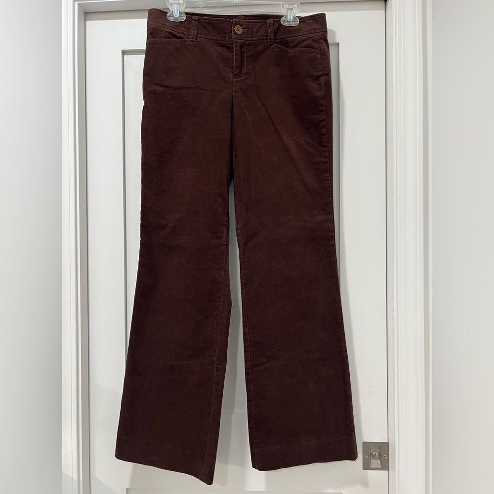 Lilly Pulitzer Brown Corduroy Pants Size 8 - Palm Beach Fit white label